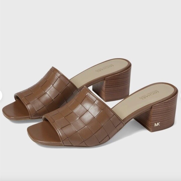 Michael Kors Brown Woven Mules Size 7 - Picture 1 of 5